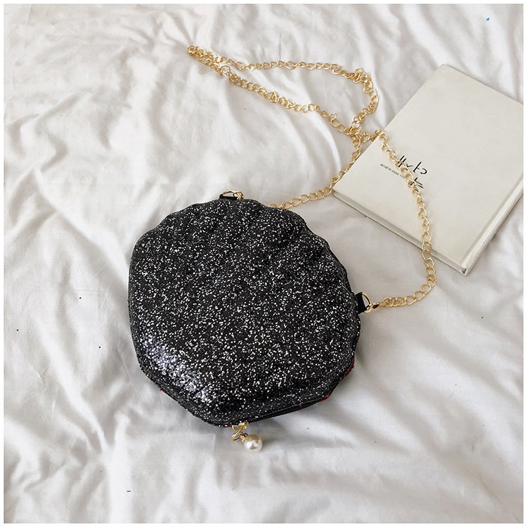 Wholesale PU Seashell Sequins Chain Shoulder Bag